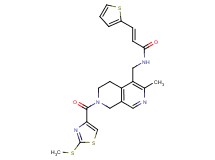 (2E)-N-[(3-methyl-7-{[2-(methylthio)-1,3-thiazol-4-yl]carbonyl}-5,6,7,8-tetrahydro-2,7-naphthyridin-4-yl)methyl]-3-(2-thienyl)acrylamide