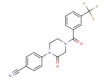 4-{2-oxo-4-[3-(trifluoromethyl)benzoyl]-1-piperazinyl}benzonitrile