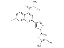 2-[1-(4,5-dimethyl-1,3-thiazol-2-yl)-1H-pyrazol-4-yl]-7-fluoro-N,N-dimethylquinoline-4-carboxamide