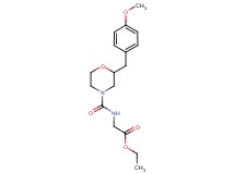 ethyl N-{[2-(4-methoxybenzyl)-4-morpholinyl]carbonyl}glycinate