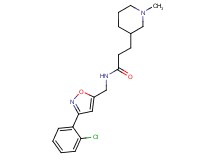 N-{[3-(2-chlorophenyl)-5-isoxazolyl]methyl}-3-(1-methyl-3-piperidinyl)propanamide