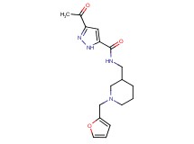 3-acetyl-N-{[1-(2-furylmethyl)piperidin-3-yl]methyl}-1H-pyrazole-5-carboxamide