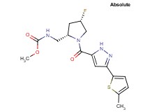 methyl [((2S,4S)-4-fluoro-1-{[3-(5-methyl-2-thienyl)-1H-pyrazol-5-yl]carbonyl}pyrrolidin-2-yl)methyl]carbamate