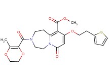 methyl 3-[(3-methyl-5,6-dihydro-1,4-dioxin-2-yl)carbonyl]-7-oxo-9-[2-(2-thienyl)ethoxy]-1,2,3,4,5,7-hexahydropyrido[1,2-d][1,4]diazepine-10-carboxylate