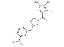 3-({1-[(4-chloro-1,5-dimethyl-1H-pyrazol-3-yl)carbonyl]-3-pyrrolidinyl}methyl)benzoic acid