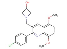 1-{[2-(4-chlorophenyl)-5,8-dimethoxy-3-quinolinyl]methyl}-3-azetidinol