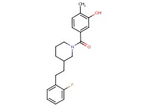 5-({3-[2-(2-fluorophenyl)ethyl]-1-piperidinyl}carbonyl)-2-methylphenol