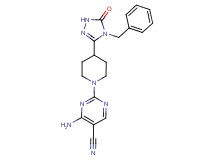 4-amino-2-[4-(4-benzyl-5-oxo-4,5-dihydro-1H-1,2,4-triazol-3-yl)piperidin-1-yl]pyrimidine-5-carbonitrile