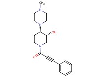 (3R*,4R*)-4-(4-methyl-1-piperazinyl)-1-(3-phenyl-2-propynoyl)-3-piperidinol