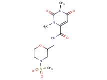 1,3-dimethyl-N-{[4-(methylsulfonyl)morpholin-2-yl]methyl}-2,6-dioxo-1,2,3,6-tetrahydropyrimidine-4-carboxamide
