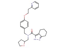 N-{4-[2-(2-pyridinyl)ethoxy]benzyl}-N-(tetrahydro-2-furanylmethyl)-4,5,6,7-tetrahydro-2H-indazole-3-carboxamide