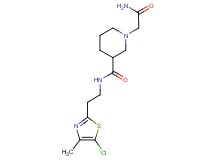 1-(2-amino-2-oxoethyl)-N-[2-(5-chloro-4-methyl-1,3-thiazol-2-yl)ethyl]-3-piperidinecarboxamide