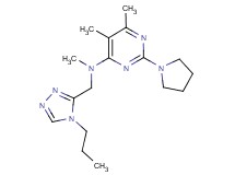 N,5,6-trimethyl-N-[(4-propyl-4H-1,2,4-triazol-3-yl)methyl]-2-pyrrolidin-1-ylpyrimidin-4-amine