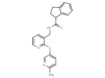 N-({2-[(6-methylpyridin-3-yl)oxy]pyridin-3-yl}methyl)indane-1-carboxamide