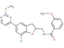 N-({7-chloro-5-[2-(methylthio)-4-pyrimidinyl]-2,3-dihydro-1-benzofuran-2-yl}methyl)-3-methoxybenzamide