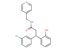 3-(3-chlorophenyl)-3-(2-hydroxyphenyl)-N-(4-pyridinylmethyl)propanamide