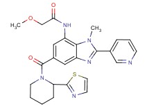 2-methoxy-N-(1-methyl-2-(3-pyridinyl)-5-{[2-(1,3-thiazol-2-yl)-1-piperidinyl]carbonyl}-1H-benzimidazol-7-yl)acetamide