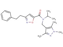 N-isopropyl-3-(2-phenylethyl)-N-[(1,3,5-trimethyl-1H-pyrazol-4-yl)methyl]-5-isoxazolecarboxamide