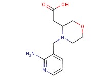 {4-[(2-amino-3-pyridinyl)methyl]-3-morpholinyl}acetic acid