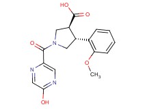 (3S*,4R*)-1-[(5-hydroxypyrazin-2-yl)carbonyl]-4-(2-methoxyphenyl)pyrrolidine-3-carboxylic acid