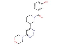 3-({3-[6-(4-morpholinyl)-4-pyrimidinyl]-1-piperidinyl}carbonyl)phenol