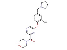 4-({6-[2-methyl-4-(pyrrolidin-1-ylmethyl)phenoxy]pyrazin-2-yl}carbonyl)morpholine