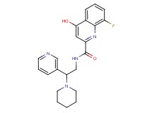 8-fluoro-4-hydroxy-N-[2-(1-piperidinyl)-2-(3-pyridinyl)ethyl]-2-quinolinecarboxamide