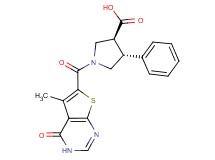 (3S*,4R*)-1-[(5-methyl-4-oxo-3,4-dihydrothieno[2,3-d]pyrimidin-6-yl)carbonyl]-4-phenylpyrrolidine-3-carboxylic acid