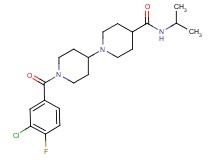 1'-(3-chloro-4-fluorobenzoyl)-N-isopropyl-1,4'-bipiperidine-4-carboxamide