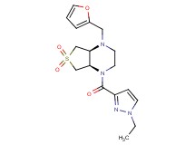 (4aS*,7aR*)-1-[(1-ethyl-1H-pyrazol-3-yl)carbonyl]-4-(2-furylmethyl)octahydrothieno[3,4-b]pyrazine 6,6-dioxide