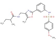 N-{[2-(3-{[(4-methoxyphenyl)sulfonyl]amino}phenyl)-5-methyl-1,3-oxazol-4-yl]methyl}-2-methylbutanamide