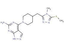 4-(4-{[4-methyl-5-(methylthio)-4H-1,2,4-triazol-3-yl]methyl}piperidin-1-yl)-1H-pyrazolo[3,4-d]pyrimidin-6-amine