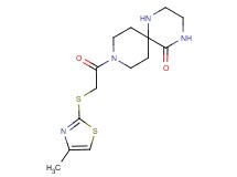 9-{[(4-methyl-1,3-thiazol-2-yl)thio]acetyl}-1,4,9-triazaspiro[5.5]undecan-5-one