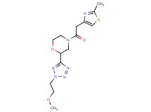 2-[2-(2-methoxyethyl)-2H-tetrazol-5-yl]-4-[(2-methyl-1,3-thiazol-4-yl)acetyl]morpholine
