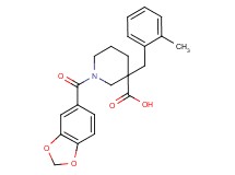 1-(1,3-benzodioxol-5-ylcarbonyl)-3-(2-methylbenzyl)piperidine-3-carboxylic acid