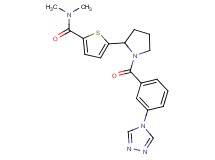 N,N-dimethyl-5-{1-[3-(4H-1,2,4-triazol-4-yl)benzoyl]-2-pyrrolidinyl}-2-thiophenecarboxamide