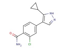 2-chloro-4-(5-cyclopropyl-1H-pyrazol-4-yl)benzamide