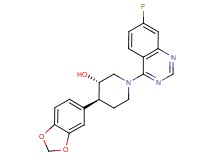 (3S*,4S*)-4-(1,3-benzodioxol-5-yl)-1-(7-fluoroquinazolin-4-yl)piperidin-3-ol