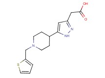 {5-[1-(2-thienylmethyl)piperidin-4-yl]-1H-pyrazol-3-yl}acetic acid
