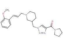 1-[(2E)-3-(2-methoxyphenyl)-2-propen-1-yl]-3-{[4-(1-pyrrolidinylcarbonyl)-1H-1,2,3-triazol-1-yl]methyl}piperidine