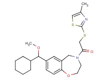 7-[cyclohexyl(methoxy)methyl]-4-{[(4-methyl-1,3-thiazol-2-yl)thio]acetyl}-2,3,4,5-tetrahydro-1,4-benzoxazepine