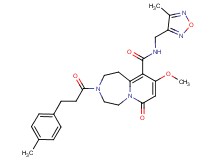 9-methoxy-N-[(4-methyl-1,2,5-oxadiazol-3-yl)methyl]-3-[3-(4-methylphenyl)propanoyl]-7-oxo-1,2,3,4,5,7-hexahydropyrido[1,2-d][1,4]diazepine-10-carboxamide