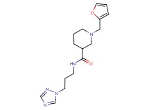 1-(2-furylmethyl)-N-[3-(1H-1,2,4-triazol-1-yl)propyl]piperidine-3-carboxamide