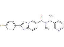2-(4-fluorophenyl)-N-methyl-N-(1-pyridin-3-ylethyl)imidazo[1,2-a]pyridine-6-carboxamide
