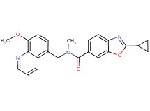 2-cyclopropyl-N-[(8-methoxy-5-quinolinyl)methyl]-N-methyl-1,3-benzoxazole-6-carboxamide