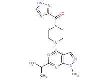 6-isopropyl-1-methyl-4-[4-(1H-1,2,4-triazol-3-ylcarbonyl)-1-piperazinyl]-1H-pyrazolo[3,4-d]pyrimidine