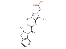 (3,5-dimethyl-4-{[(2-methyl-2,3-dihydro-1H-indol-1-yl)(oxo)acetyl]amino}-1H-pyrazol-1-yl)acetic acid