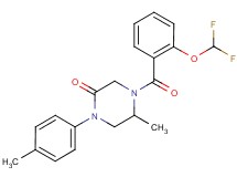 4-[2-(difluoromethoxy)benzoyl]-5-methyl-1-(4-methylphenyl)-2-piperazinone