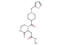 2-(1-{[1-(2-furylmethyl)-4-piperidinyl]carbonyl}-3-oxo-2-piperazinyl)-N-methylacetamide