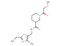 N-[(2-ethyl-4-methyl-1,3-thiazol-5-yl)methyl]-1-(methoxyacetyl)-3-piperidinecarboxamide